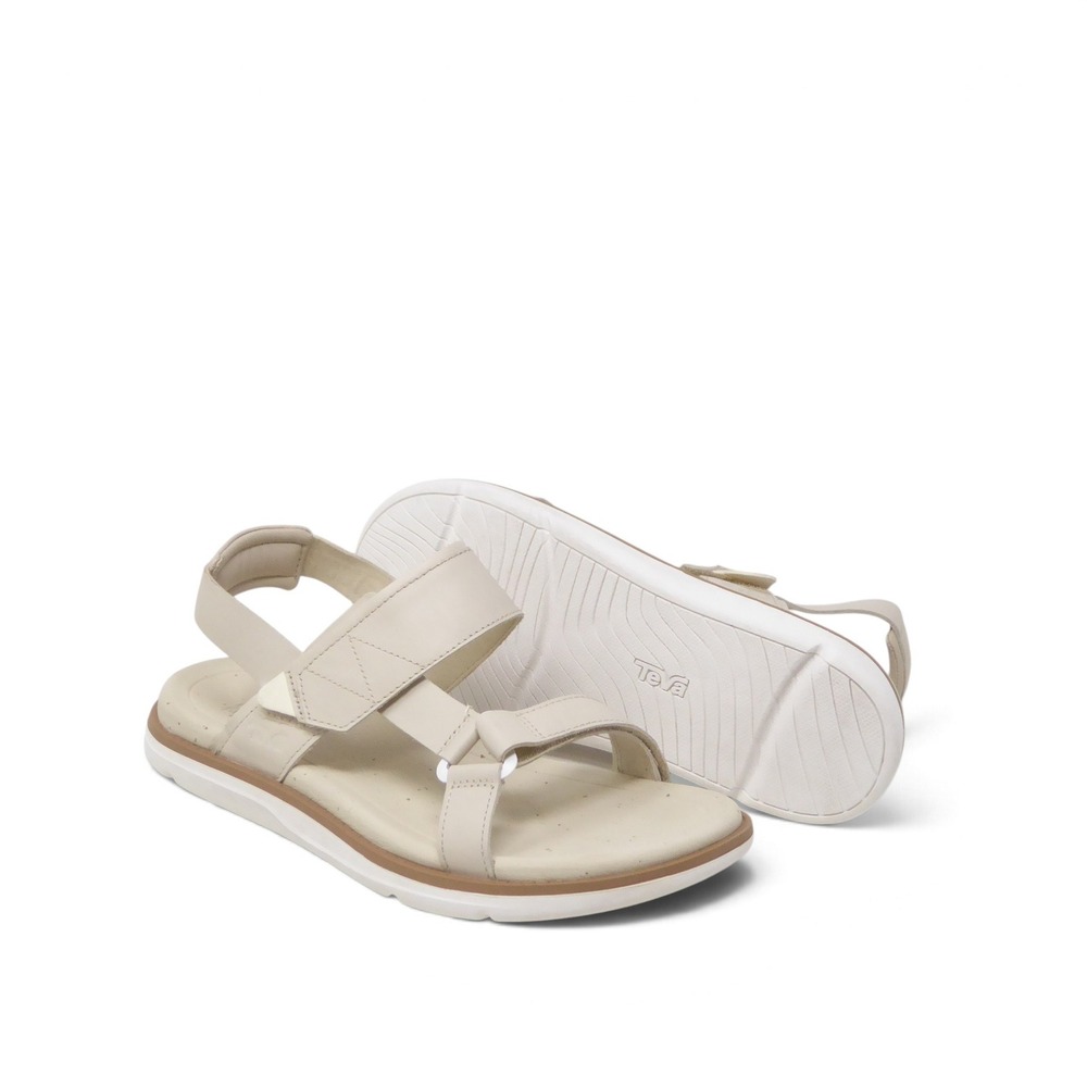 Teva Women Madera Slingback Sandals Birch Beige Leather Strappy Size 9.5
